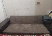 Sofa set in used best condition with curtain.