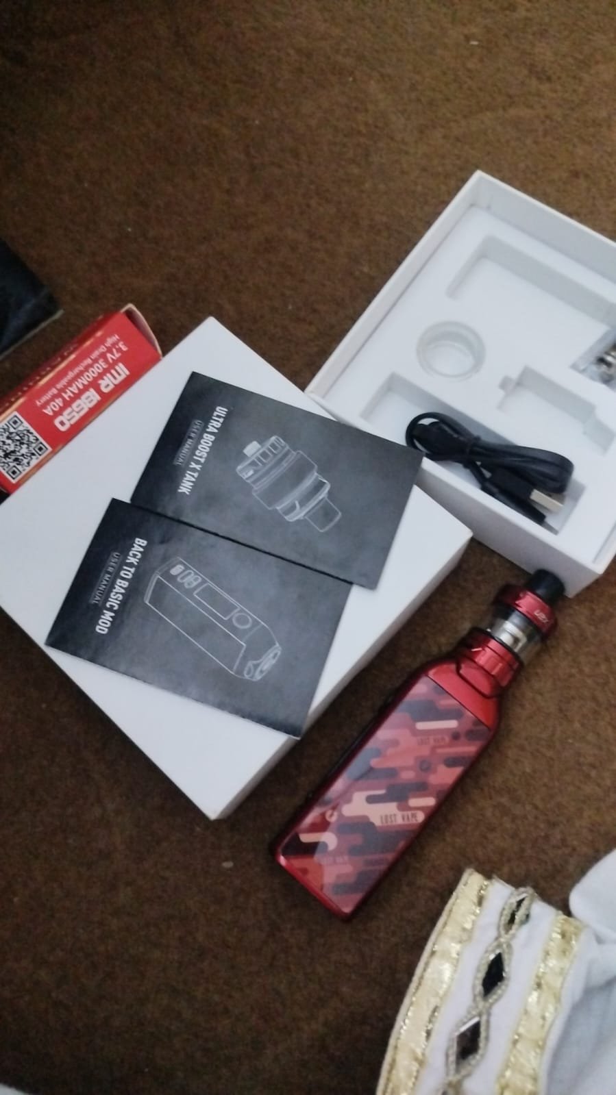 Lost vape just kit box charger qoil ni he