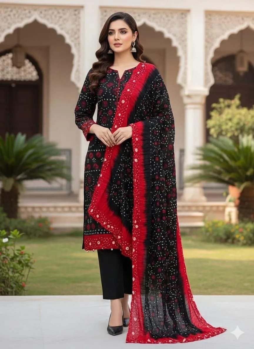 Stiched unstiched 3pc suits for women