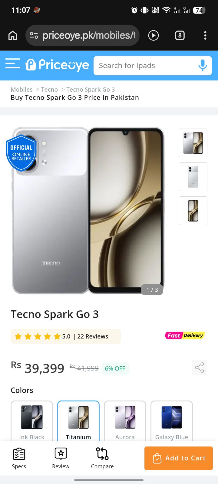 TECHNO SPARK GO 3