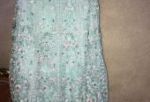 All embroidered ICE BLUE lehnga choli