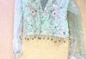 All embroidered ICE BLUE lehnga choli