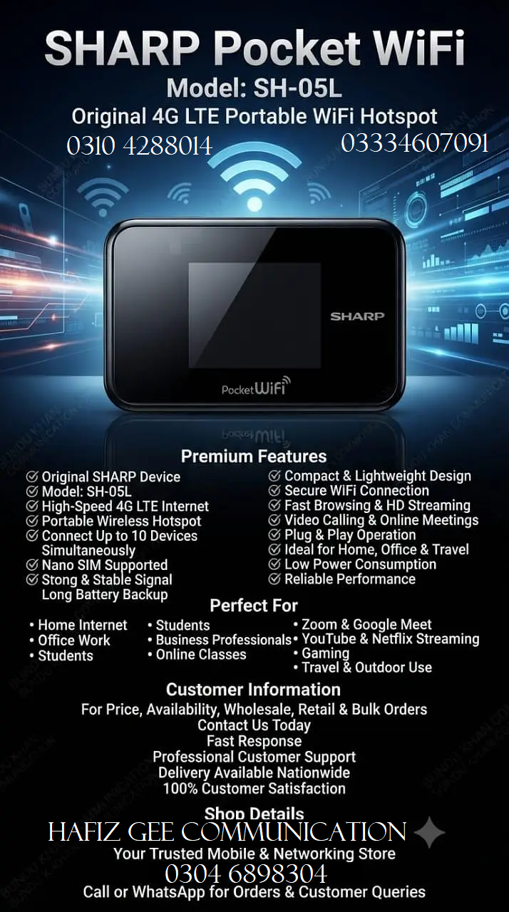 SHARP SH-05L Pocket WiFi | Original 4G LTE Portable Hotspot