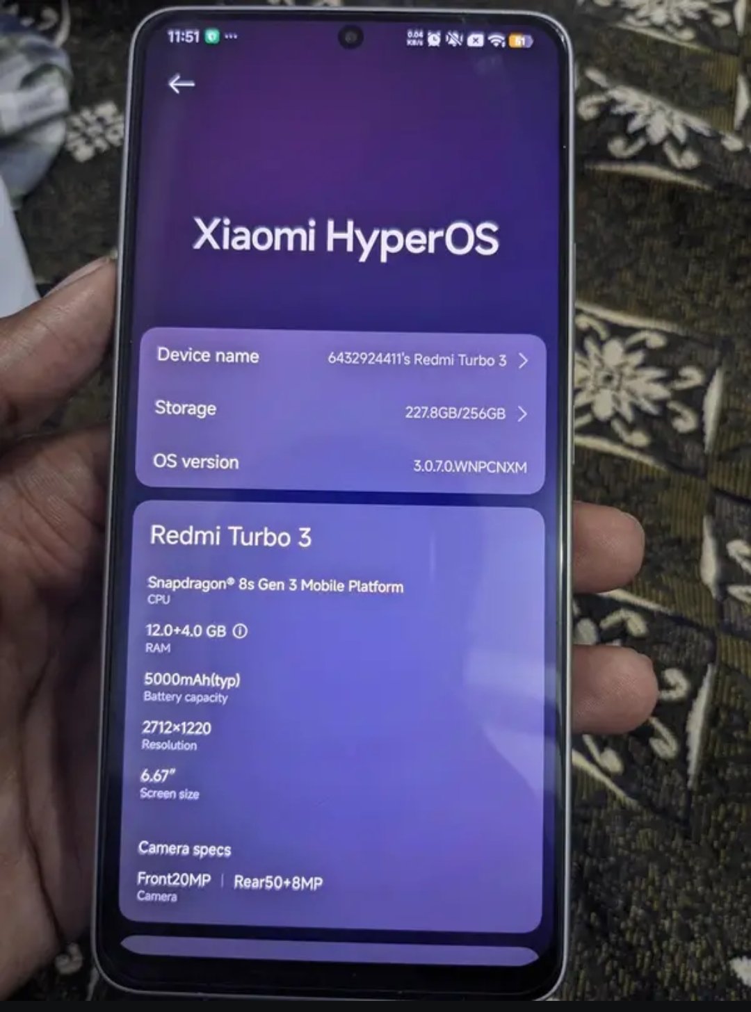 Redmi turbo 3 12/256gb