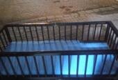 Sturdy Iron Baby Cot/Crib with Mattress in good condition