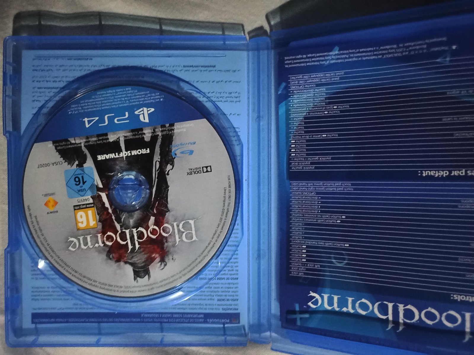 Bloodborne ps4 game disc