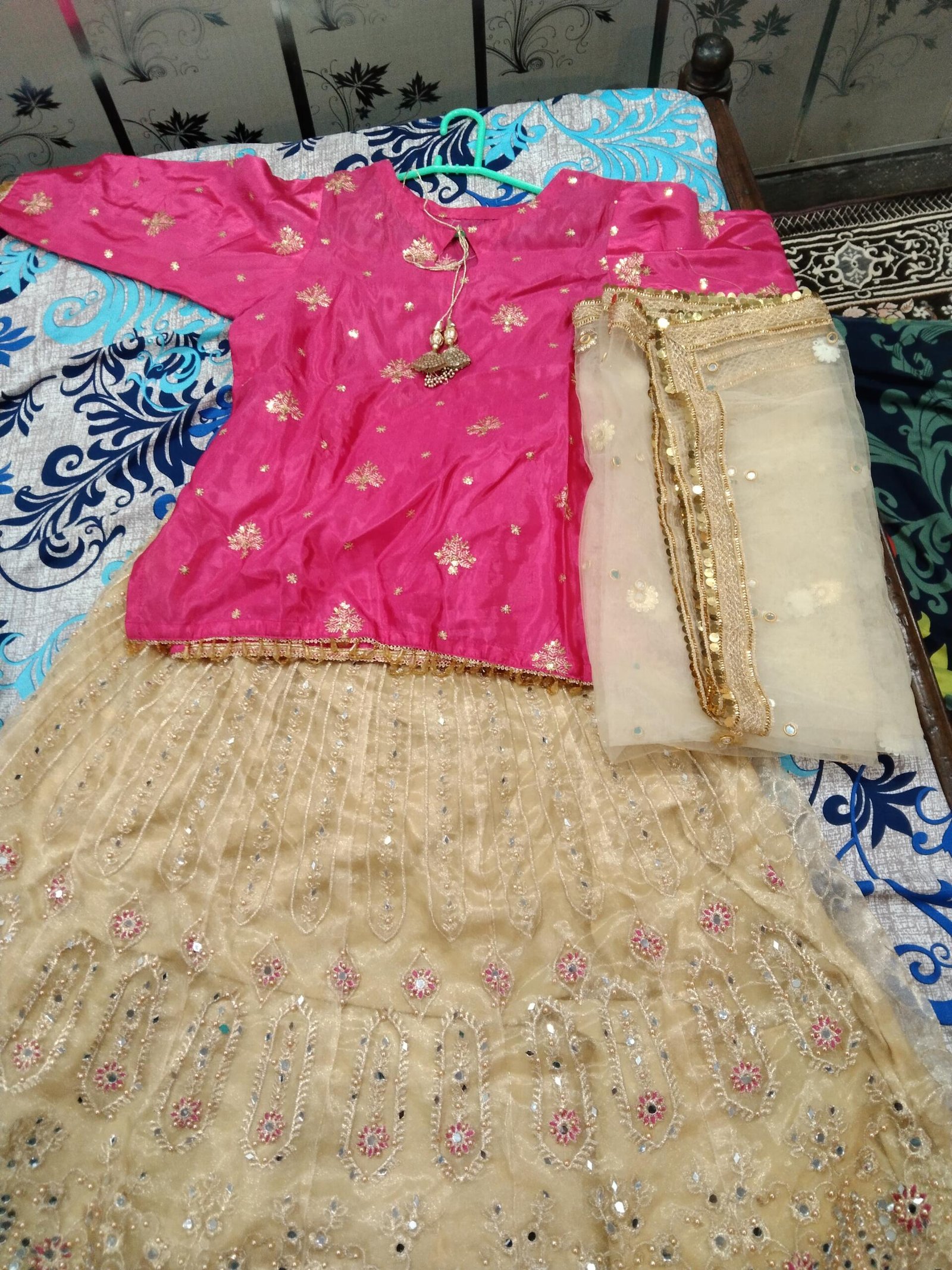 Beautiful Mehndi Wear Lehenga for Sale
