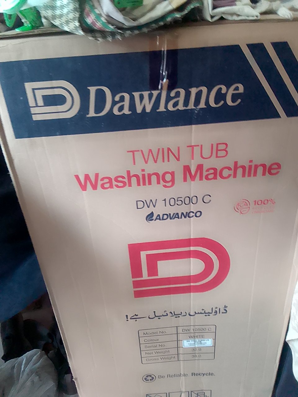 Dawlance washing machine new box pack
