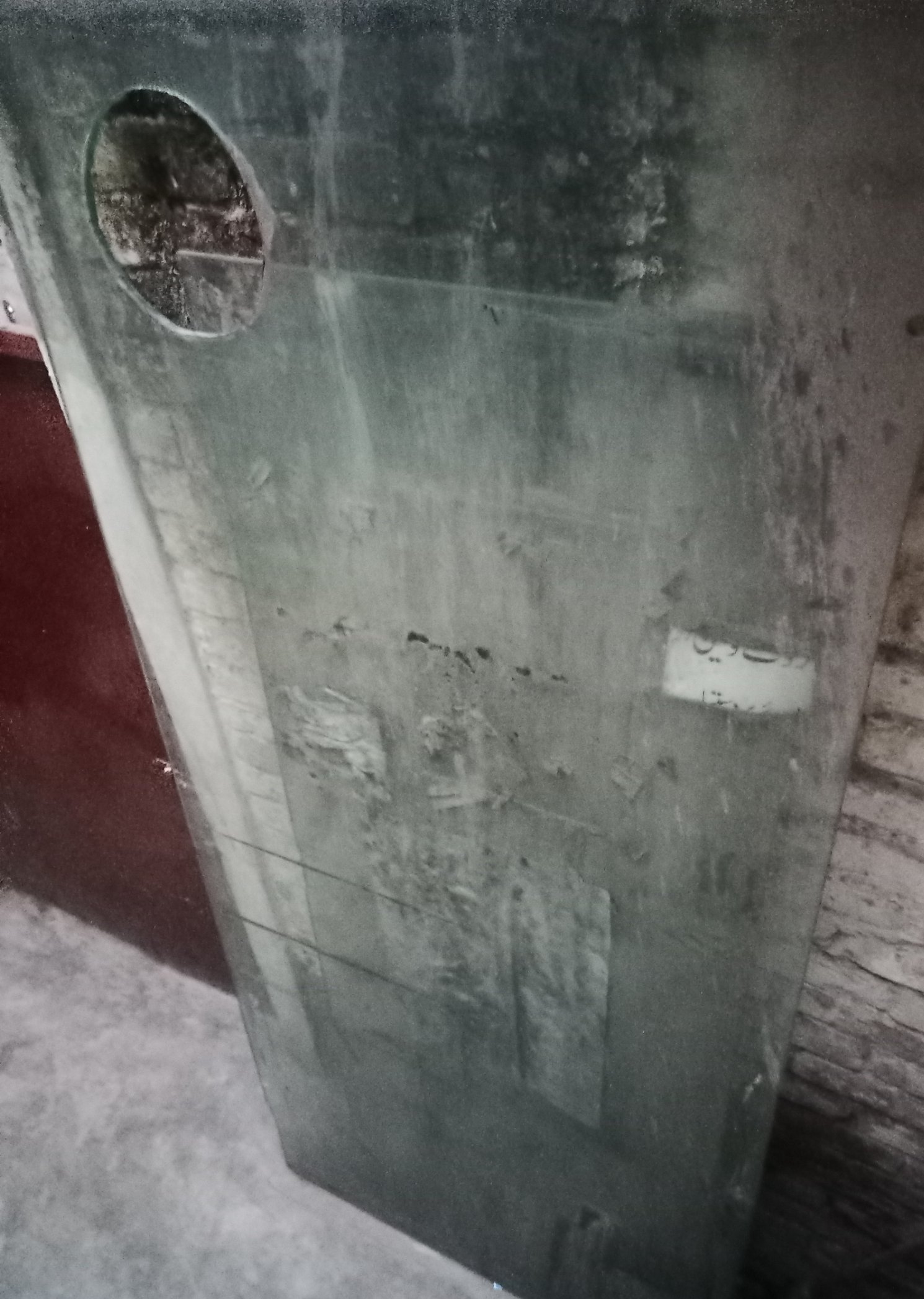 Shop glass door