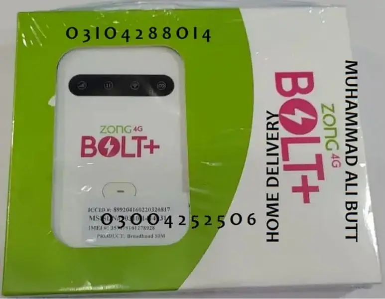 Official zong 4G CAT 6 WiFi All Sim Supported COD Available