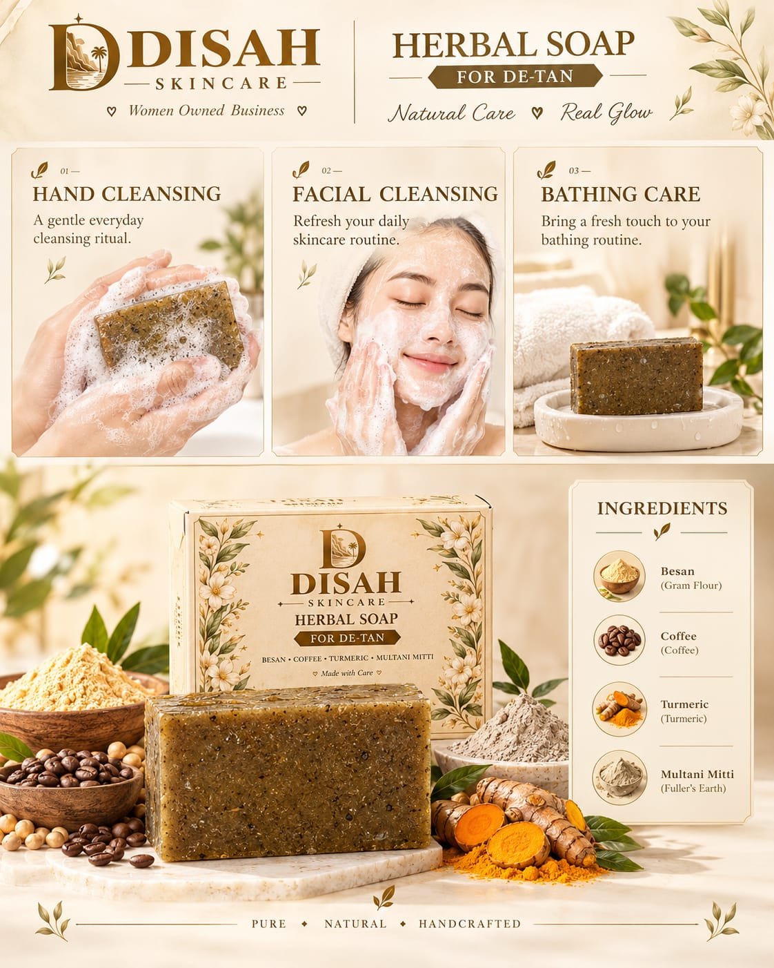 DISAH Herbal Soap 100g | Handmade & Homemade Organic Soap |
