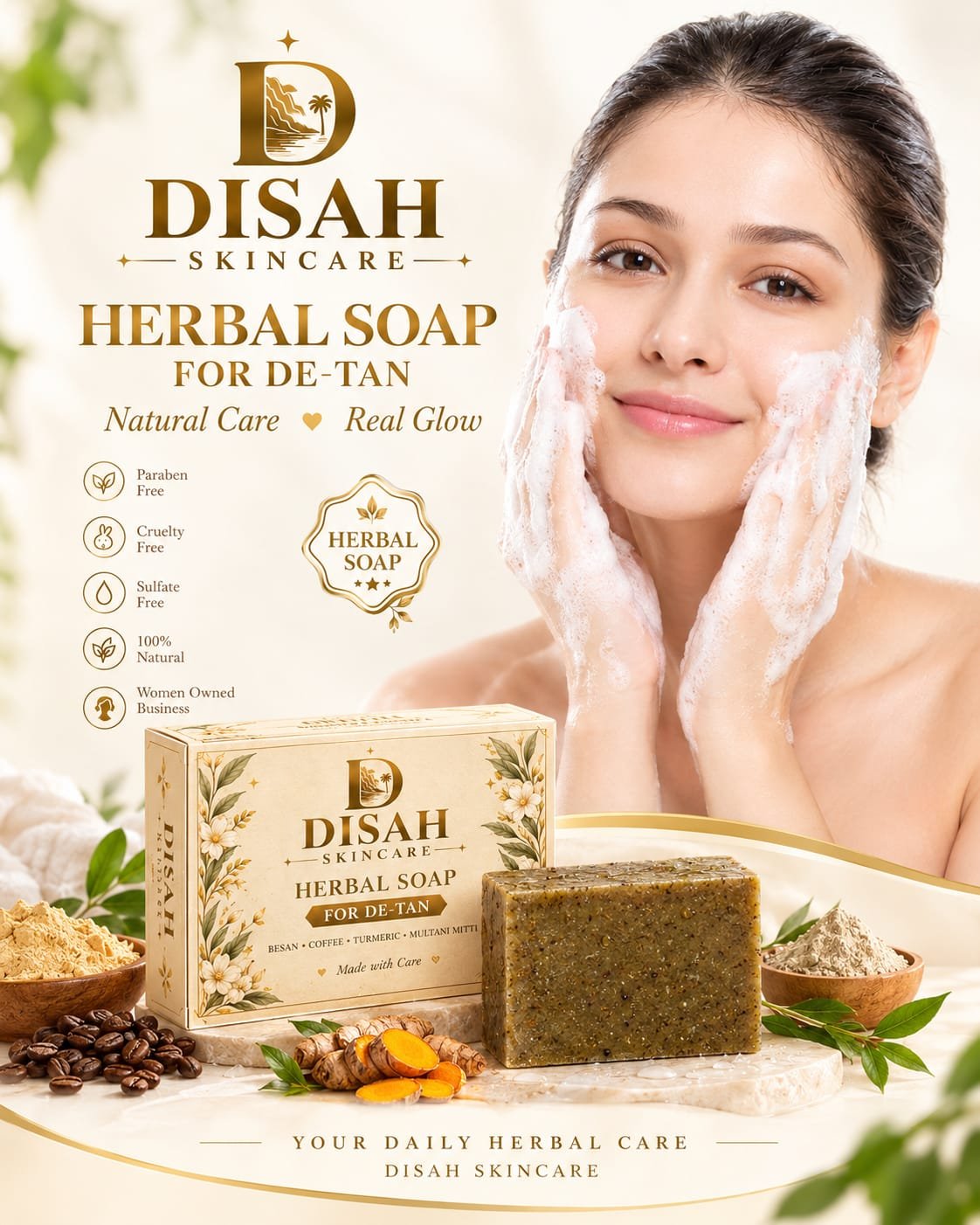DISAH Herbal Soap 100g | Handmade & Homemade Organic Soap |