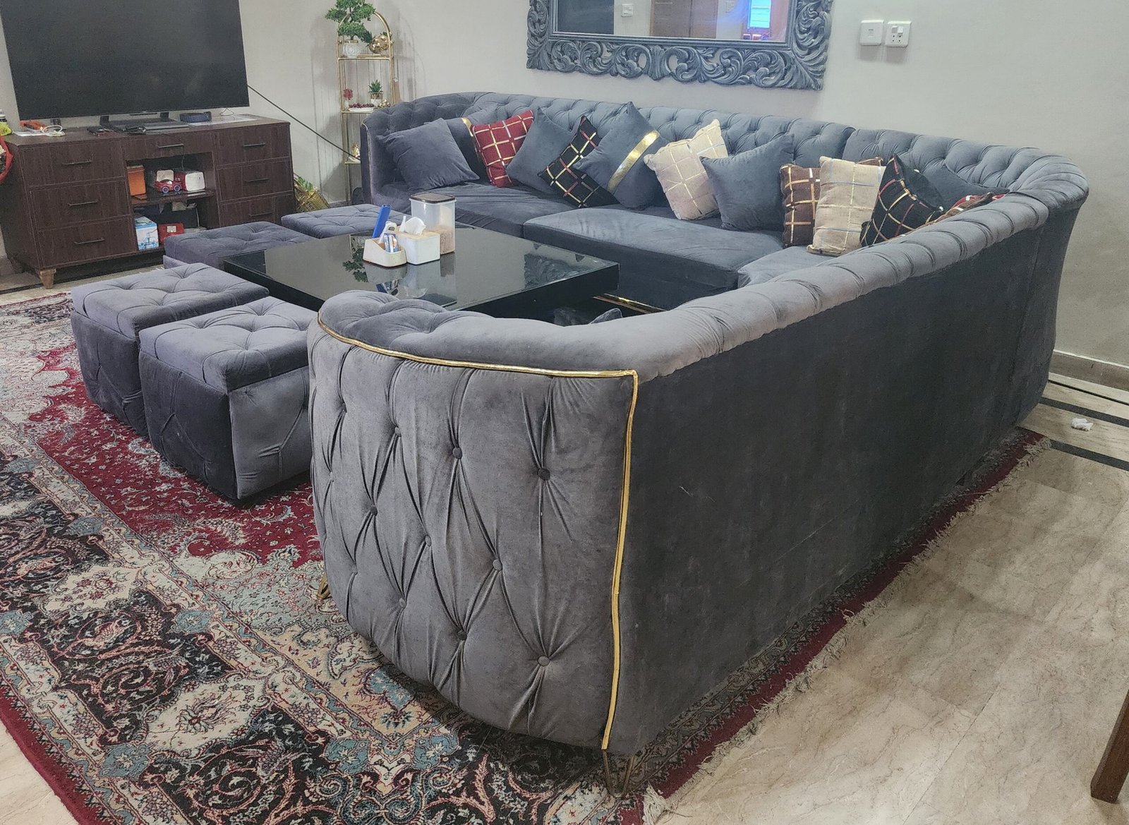 8 Seater L shape Sofa Set