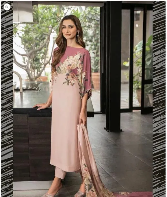 Women Pink Floral 3Pc Dress – Brand New