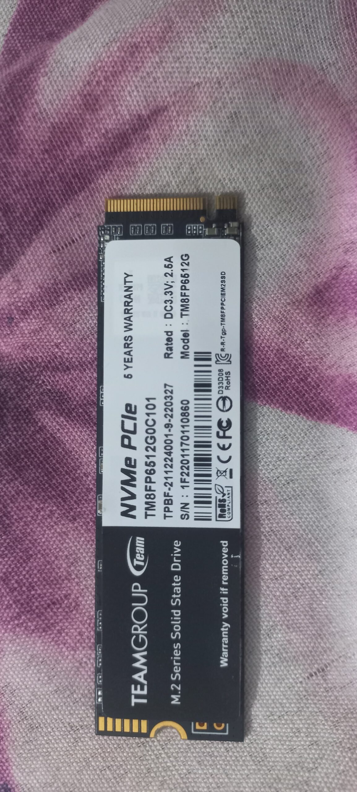 Original TeamGroup 512GB NVMe PCIe M.2 SSD – Excellen