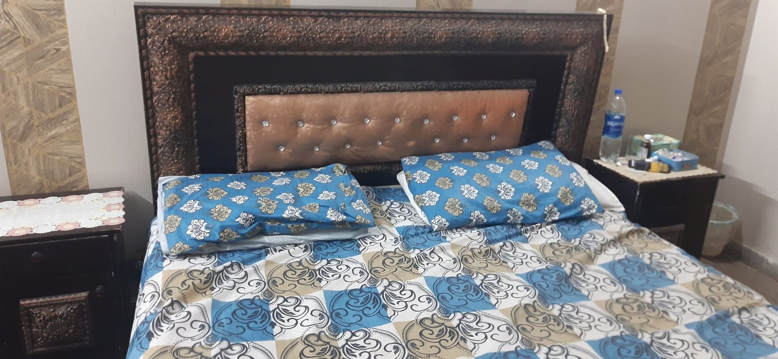Doubble Bed side cabinet s and dressing.