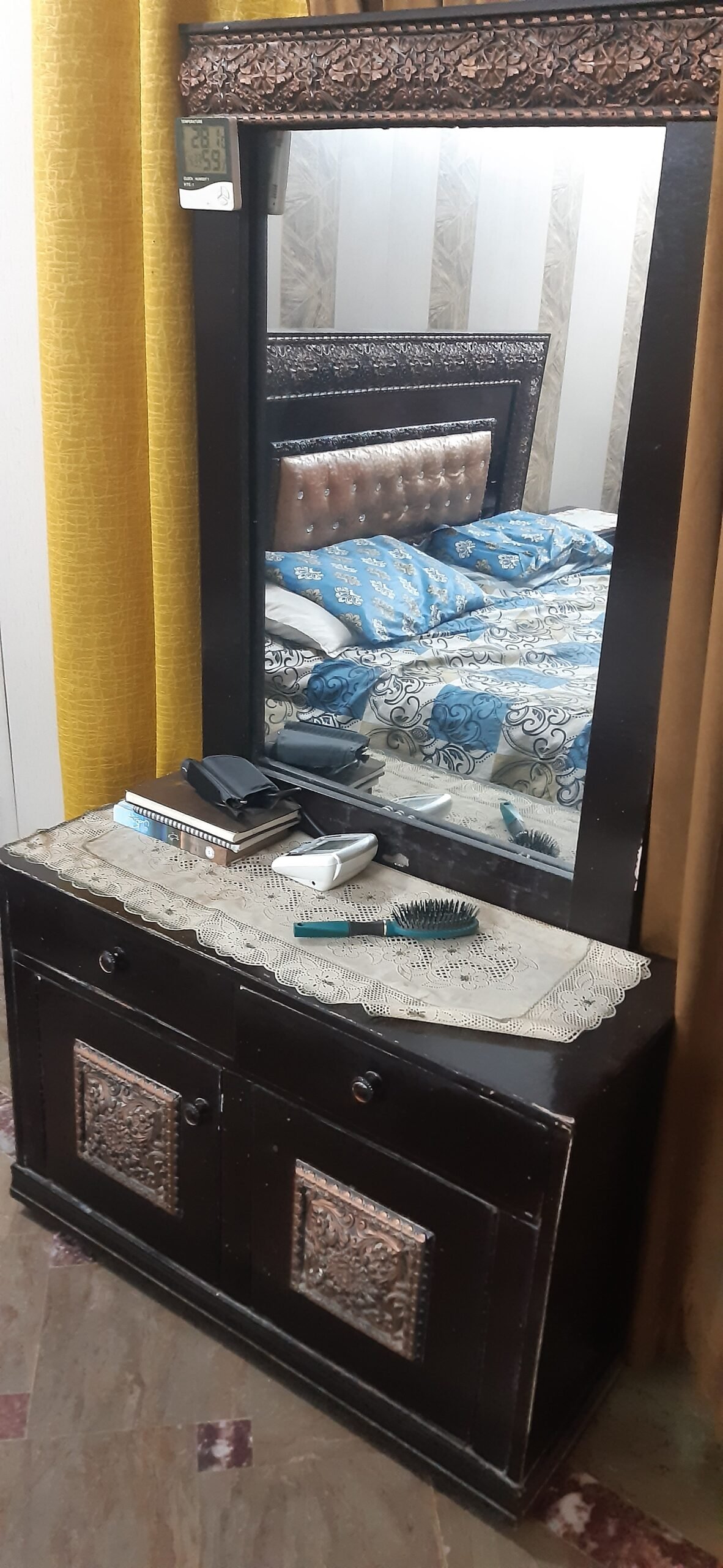 Doubble Bed side cabinet s and dressing.
