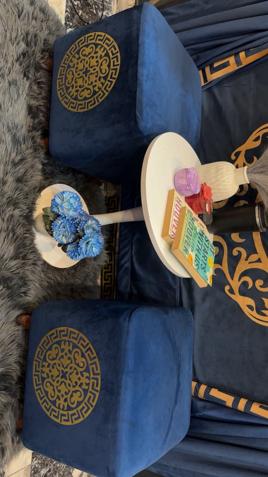 Ottoman stools and table