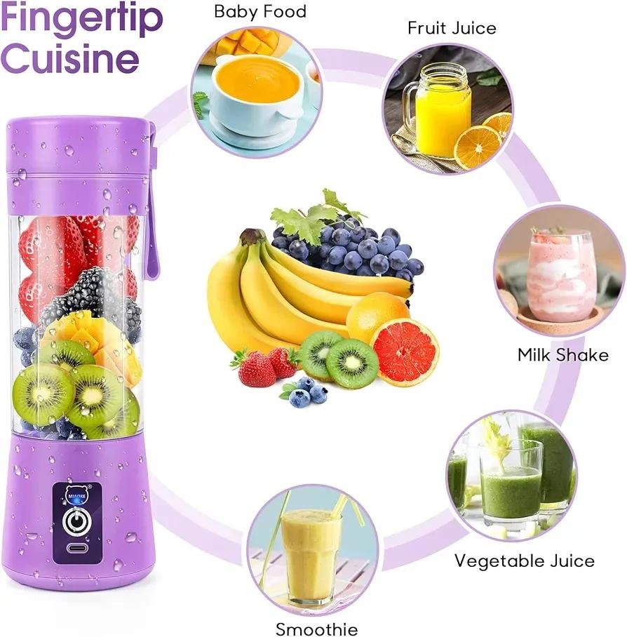 Portable USB Rechargeable Mini Blender | 7 Blade FruitJuicer
