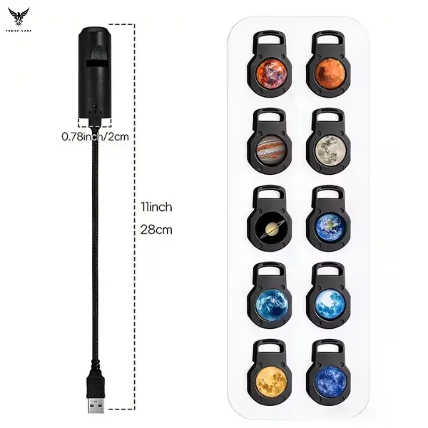 USB Star Projector Light – Galaxy & Planet Night Lamp