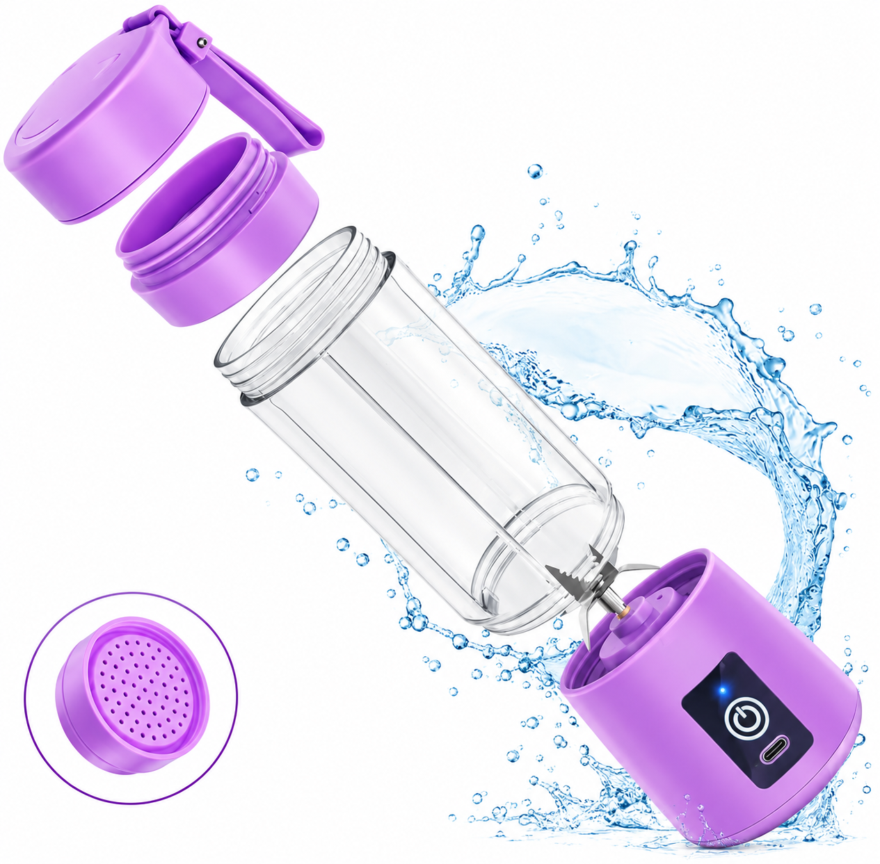 Portable USB Rechargeable Mini Blender | 7 Blade FruitJuicer