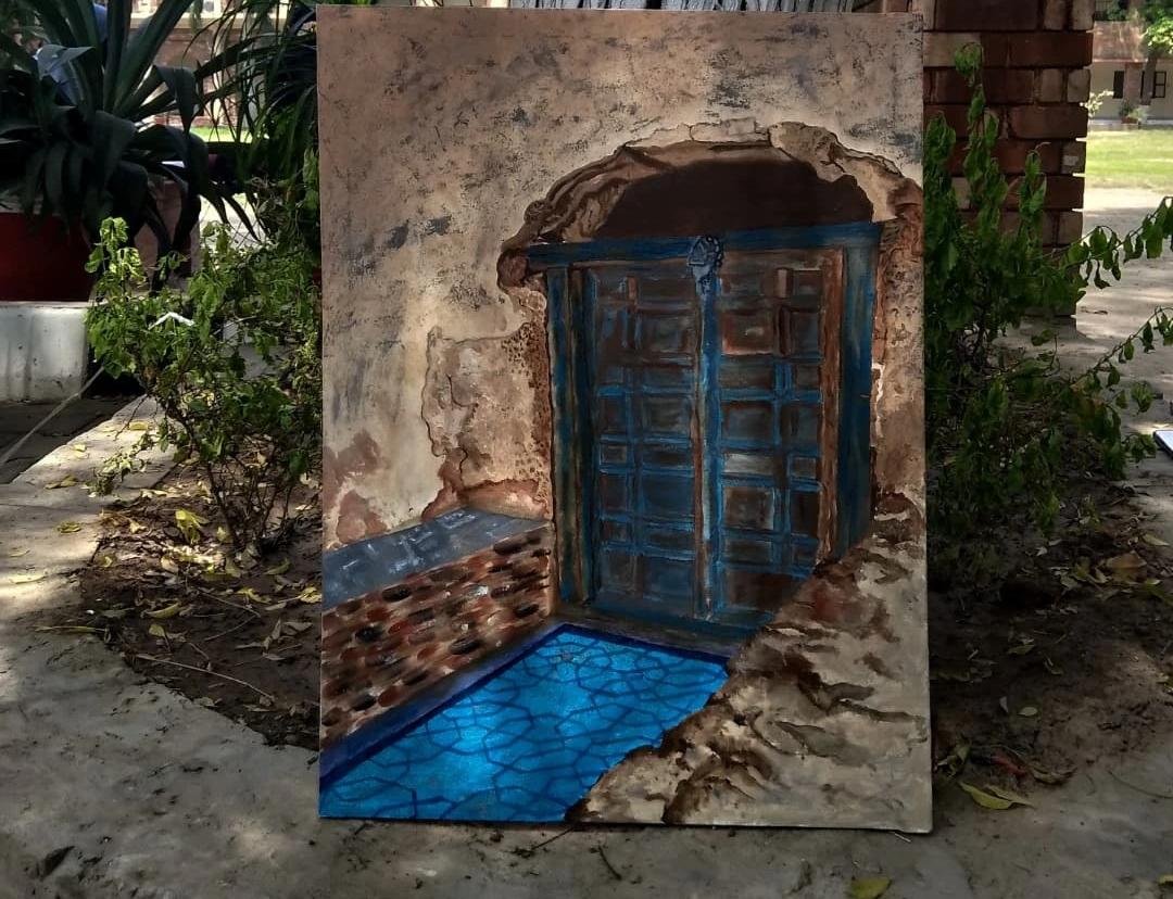 Ancient detail door