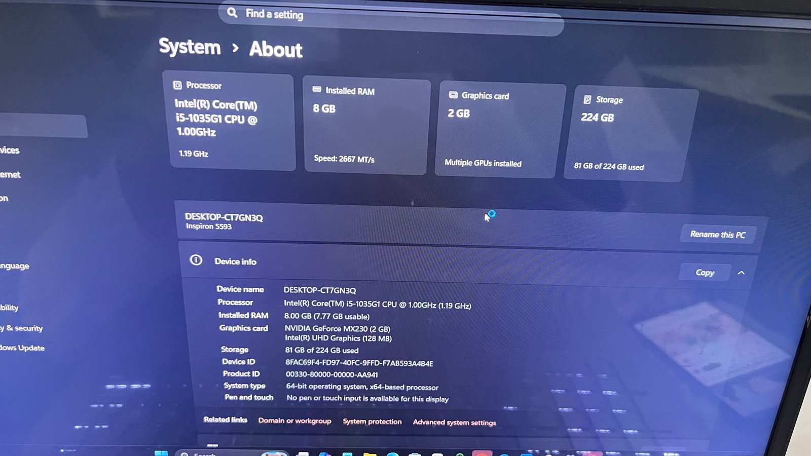 Core i5/10th generation