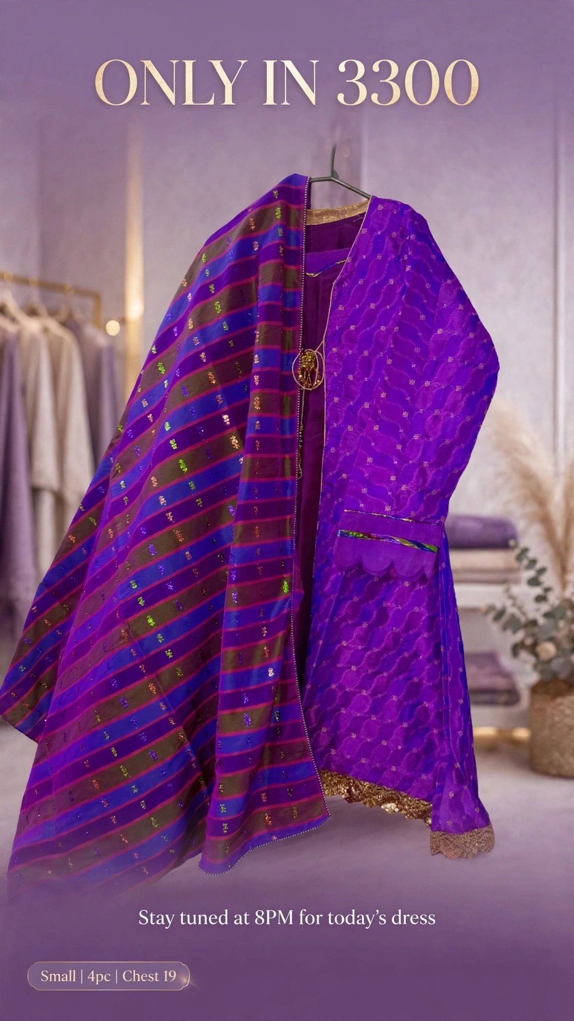 4pcs Banarsi dress only in 3500