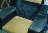 Stylish 6 Seater Sofa Set (321) Black & Gold