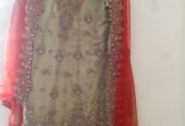 Beautiful Heavy Naqshi Dabka Bridal Lehenga (Medium) – Worn