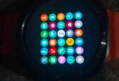 Orange and Black Smart Watch with Silicone Strap