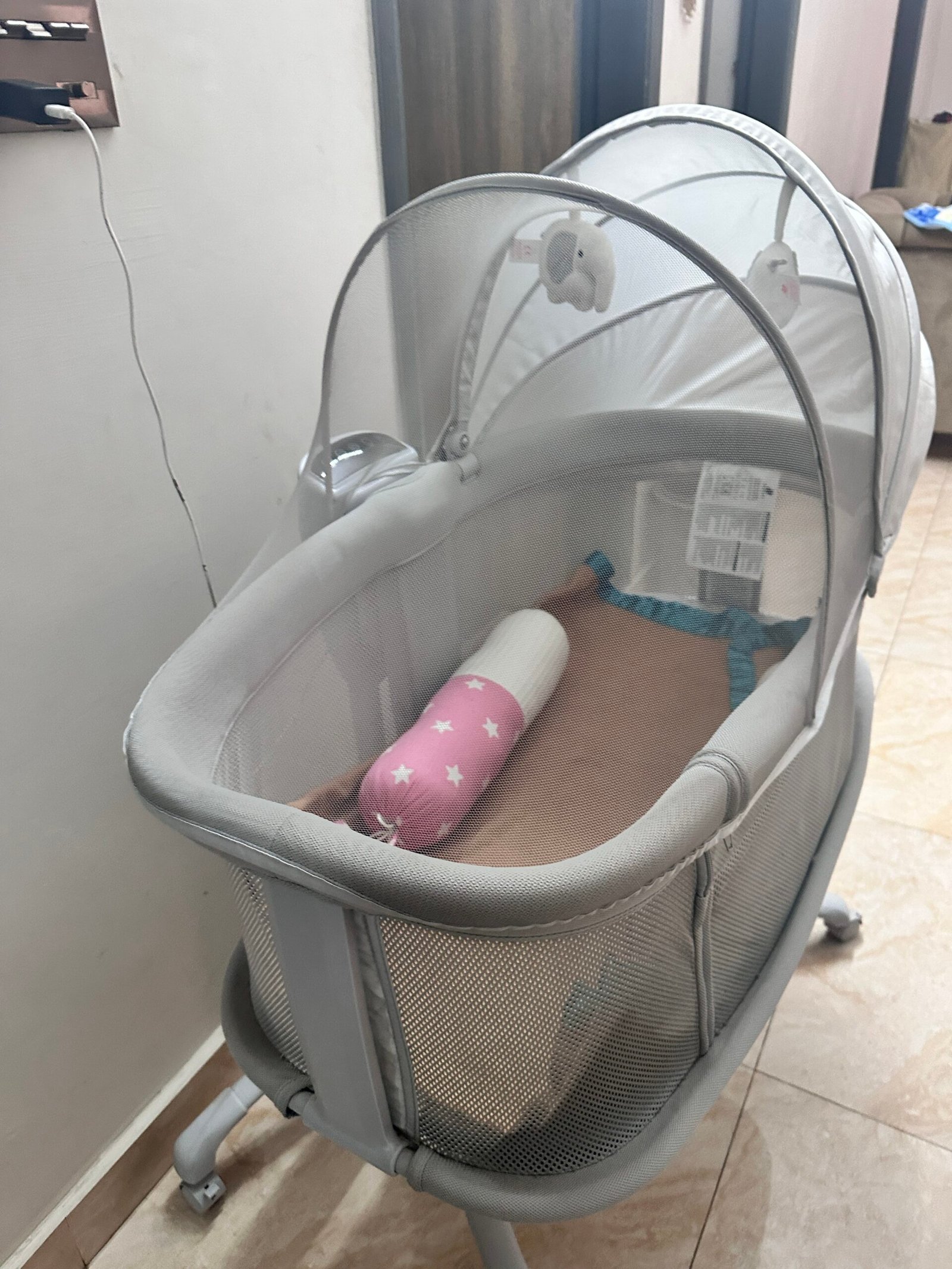 Baby swing bedside bassinet
