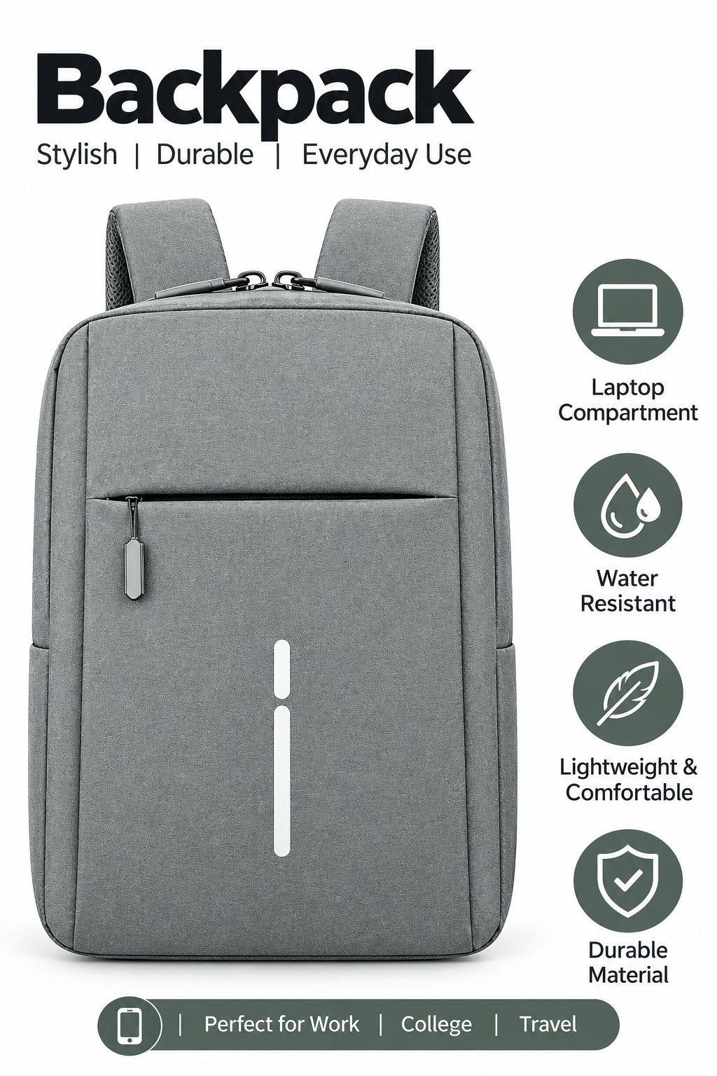 Laptop Backpack for Men | Stylish & Durable School, College