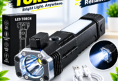 Rechargeable LED Torch Black ABS Aluminum Head Super Bright