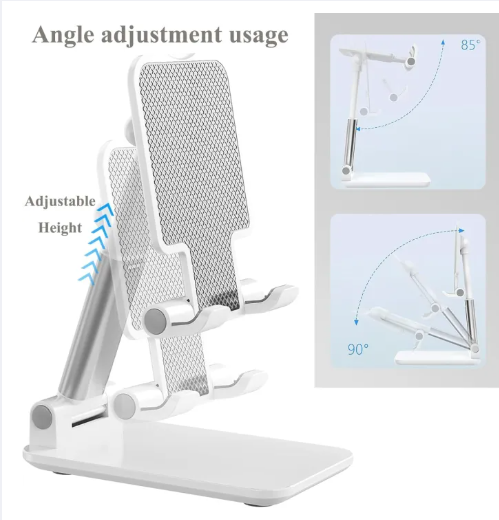 Phone & Tablet Stand – Foldable, Height & Angle Adjustable