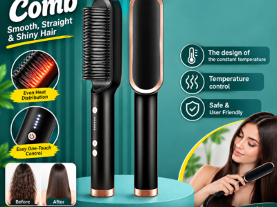 Teal-Hair-Straightener-Comb-Advertisement