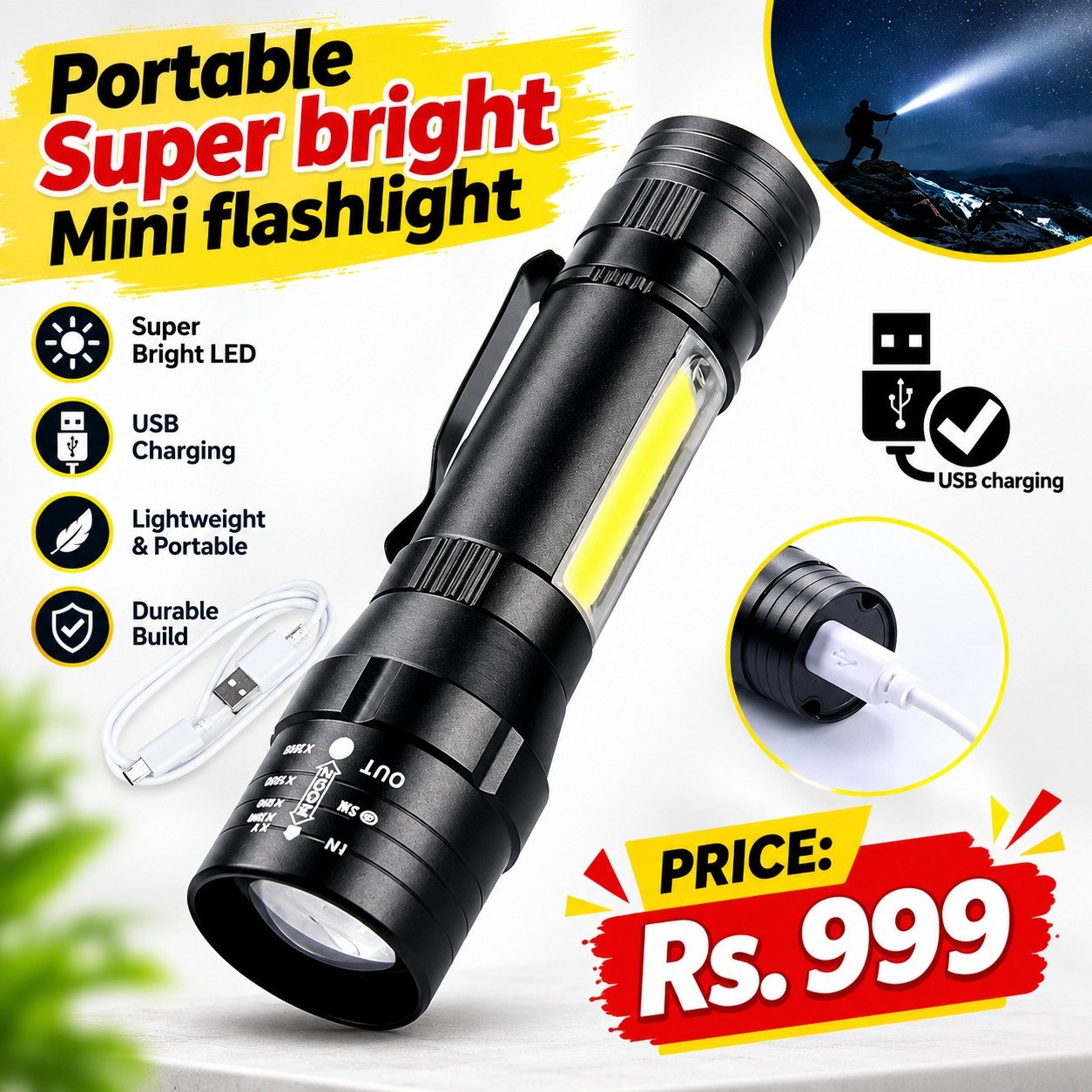 Mini Portable Super Bright LED Flashlight