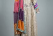 branded luxury organza maxi with jewellery set